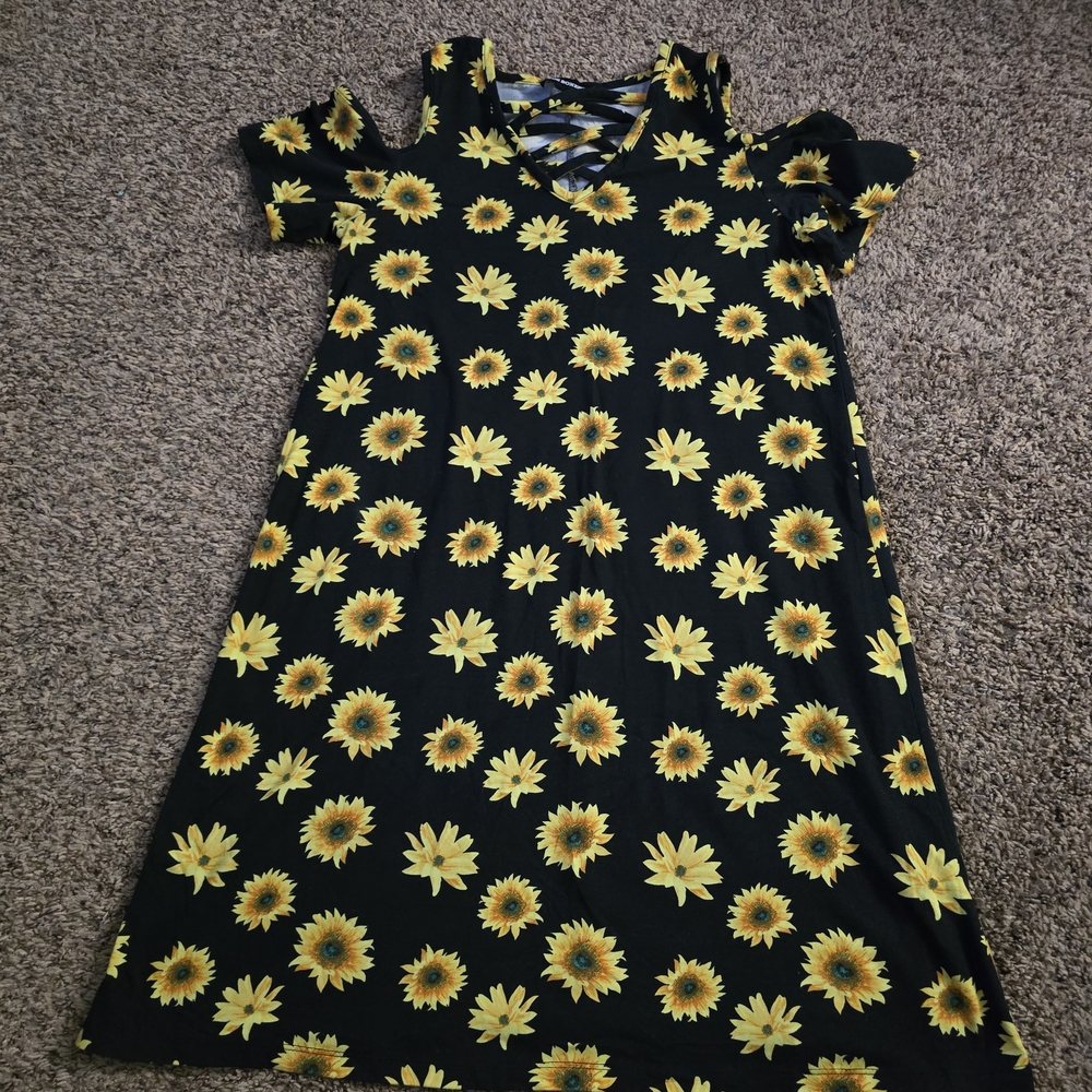 Sunflower Print Dress